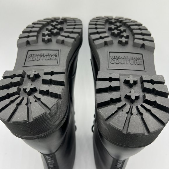 Versace Jeans Couture logo-print leather combat boots main image 13